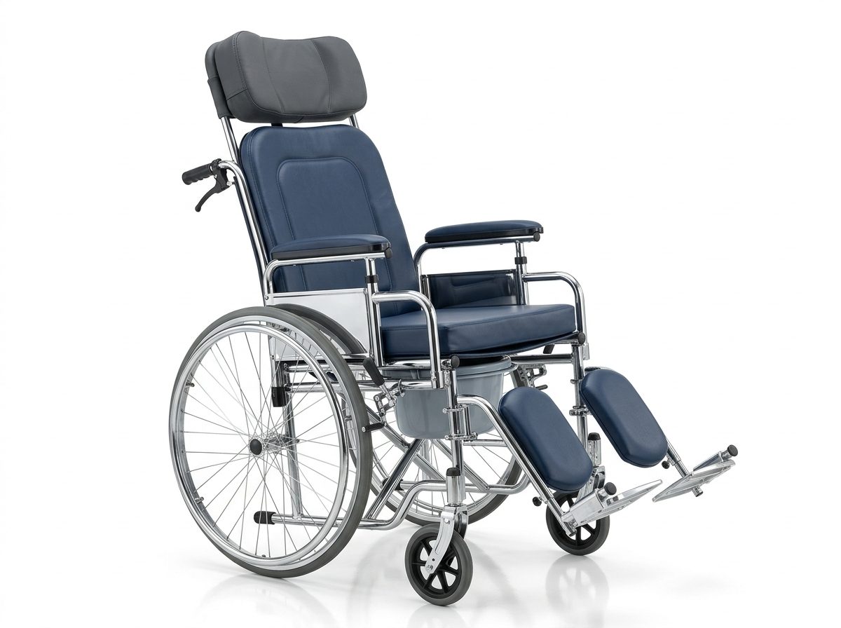 Reclining Wheelchair with Commod